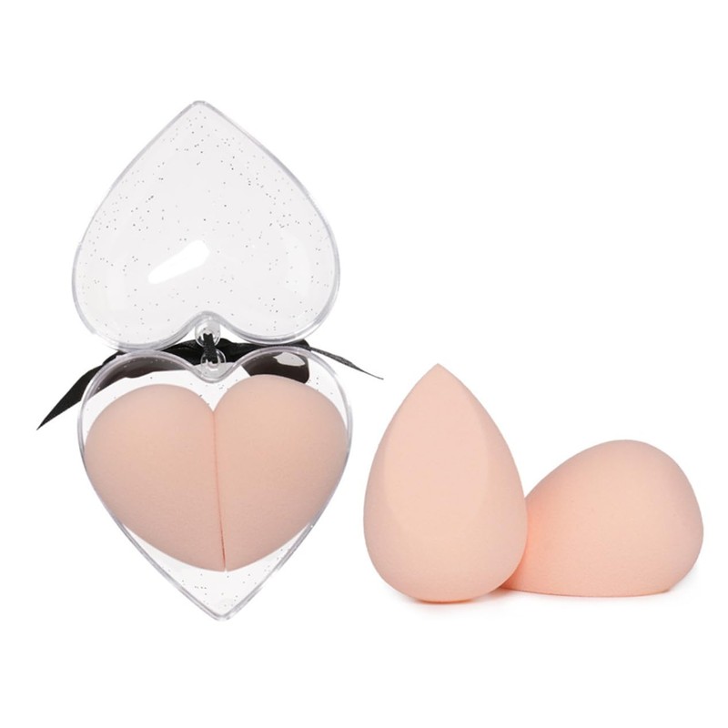 Ipetboom Pack Heart Shaped Makeup Eggs Dry Wet Dual Use