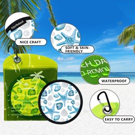 BritTote Sand Remover for Beach - Portable Beach Sand Removal Tool for Feet, Hands & Body | Quick-Dry Travel Essential for Family, Kids, Women | Cruise, Hawaii, Mexico Vacation Must Have (Starfish)