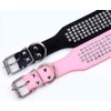 Pimaodog Rhinestones Dog Collars 5 cm Width PU Leather Full