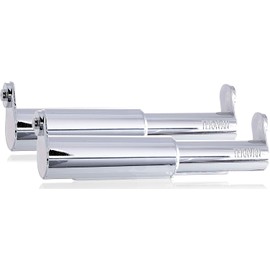Teravan Standard Toilet Paper Holder Extender for Extra-Large Rolls – Perfect for Double, Triple Rolls in Regular or Ceramic Bathroom Wall Holders, Silver, Set of 2