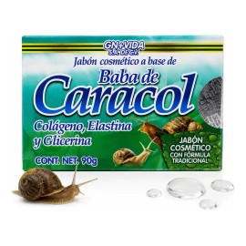 Jabón de Baba de Caracol GN+Vida con Colágeno y Elastina para el Rostro, 90 g