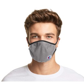 Champion Adult Ellipse Mask, Concrete Heather, Small/Medium (Pack of 3)