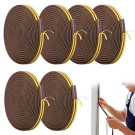Burletes para Puertas y Ventanas 36M, Cubre Polvo para Puerta, Marrón