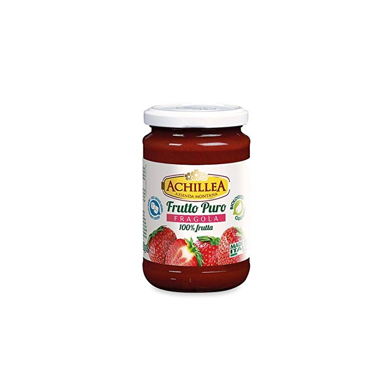 Achillea, Frutto puro di fragola bio, senza zuccheri, 300g