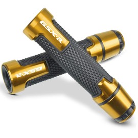 Universal 7/8'' 22mm Motorcycle Powersports Handlebar Grips for Suzuki GSXR600 750 1000 125 250 300 (Black)