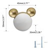 Evionlin 6 pcs White Mouse Cute Cartoon Ceramic Cabinet Handles