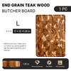 Teak Wood End Grain Cutting Board for Kitchen with Non-slip