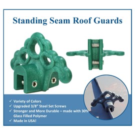Plastic Roof Ice Guard Snow Guard Snow Stops for Standing Seam Metal Roofing - Multi-Color/Multi-Pack Listing (5, Green)