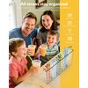 Upgraded 9.6'' Large Acrylic Straw Holder for Cabinet Door, Space-Saving
