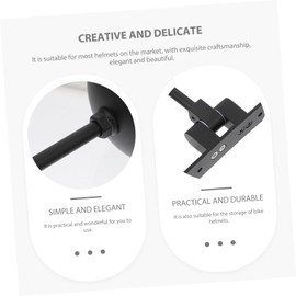 Outanaya Aluminum Helmet Hat Display Stand Wall-mounted Helmet Holder for Home Decor