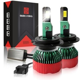 Focos LED H7 Faros Kit Conversión para Auto Delanteros, 30000LM 200W 600% Brillo Luces H7 LED Alta y Baja - 2 Unidades