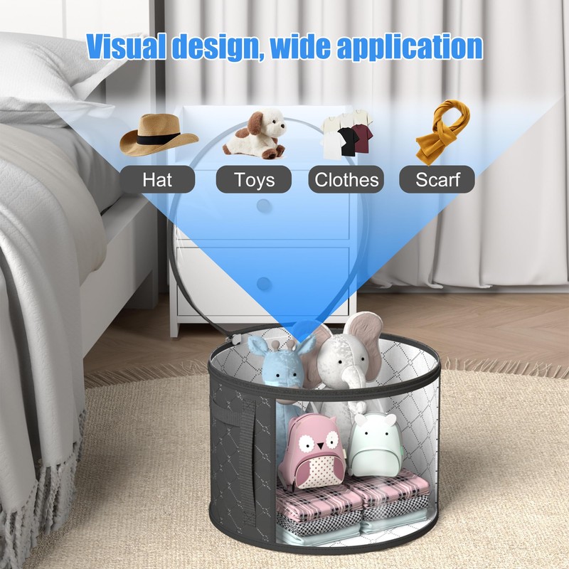 Veki 2pack Clear Hat Organizer for Closet, Hat Boxes for