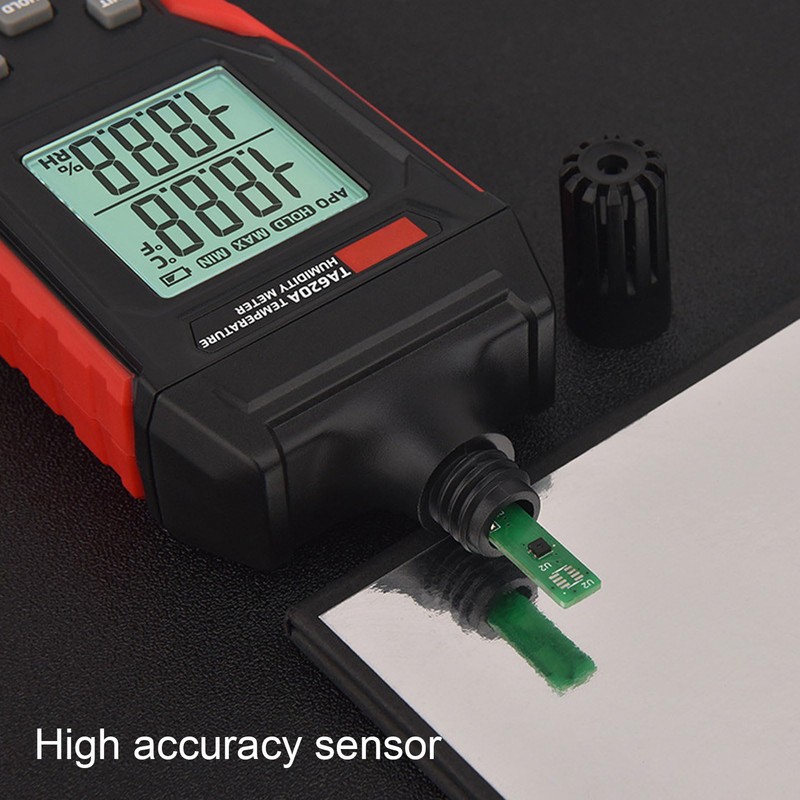 TA620A Handheld Digital Temperature Humidity Meter, LCD Display Digital Thermometer