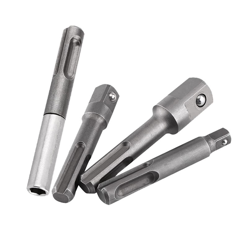 HilBeliFU 4Pcs SDS Plus Adapter Set, 1/4 3/8 1/2in SDS
