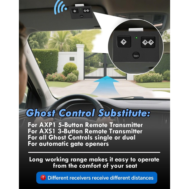 AXS1 Ghost Remote Gate Opener Transmitter for Ghost Control Automatic