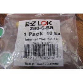 E-Z Lock 3/8-16 Threaded Inserts (10) for 7/16" drill 260-6-BR