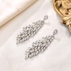 EVER FAITH Crystal Earrings for Wedding, Sparkling Marquise Shaped Rhinestone