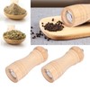 2pcs Wood Salt and Pepper Grinder Adjustable Coarseness Wooden Pepper