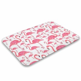 Pink Flamingo Bird Bathroom Rug Mat, Extra Soft and Absorbent Microfiber Bath Rugs, Non-Slip Plush Bath Carpet, Bath Mats for Bathroom Floor, Tub and Shower 16"x24"