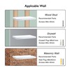 Premium Heavy Duty Floating Shelf Brackets - Solid Steel Wall