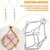BEPSYOM Pack of 2 Necklace Cord Empty Stone Holder Adjustable