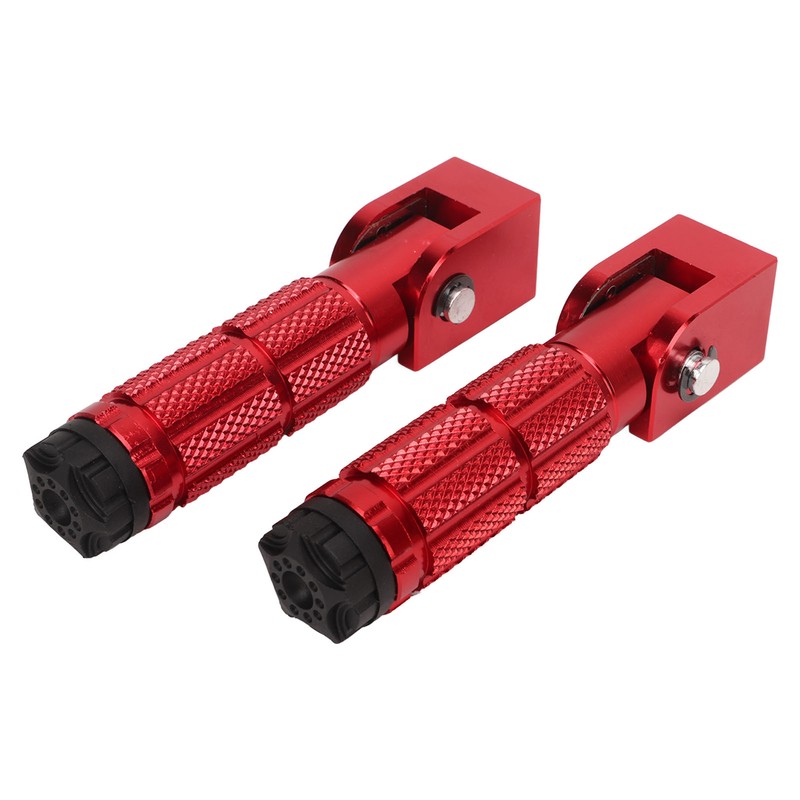 2Pcs Motorcycle Foldable Foot Pegs M8 Antislip Aluminium Alloy Universal