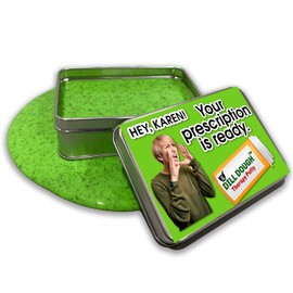 Hey Karen Dill Dough Gag Gift for Womens Stockings or Gift Baskets Funny Office Gift for Sarcastic Coworkers Green Glow-in-The-Dark Dill Putty