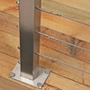 Deck Man 2 Pack Stainless Steel Cable Railing Post(2"×2") with