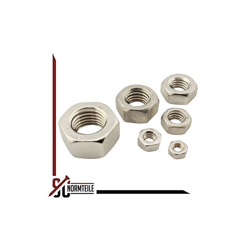 Hexagonal nuts (standard design) - M6 - (100 pieces) -