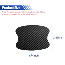 LHDOS 4PCS Car Door Handle Scratch Protector, Carbon Fiber Doors Handles Paint Cover Protective Film, Magnetic Door Handle Cup Protector, Universal Doors Bowl Traceless Sticker for Most Cars (Small)