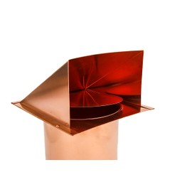 FAMCO Copper Hooded Wall Vent With Damper, Dryer Vent Outlet Used For Air Exhaust Applications