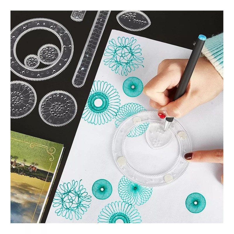 Universo en Linea Espirógrafo Set Juego Dibujo Espiral Engranaje Entrelazado