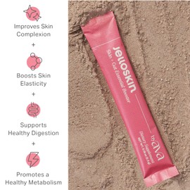 byAVA Jelloskin Skin + Gut Essential Prebiotic Booster Powder | L-Glutamine 1500mg, Vitamin C, Zinc, Niacinamide | 30 Servings | Glowing Skin, Gut Health Support | Antioxidants Camu Camu & Spirulina