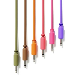 ExcelValley - Mono Modular Patch Cables TS 3.5mm 1/8 inch Eurorack Synthesizer [6B-Pack | 45 cm - 17.72"]