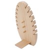 Jewelry Display Stand Freestanding Wooden Hand Made Flame Leaf Shape