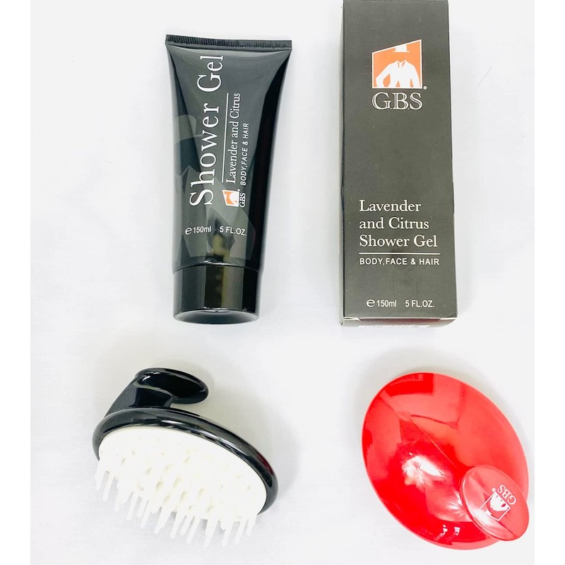 GBS Beard & Face Wash PLUS 2 GBS Shampoo Brushes