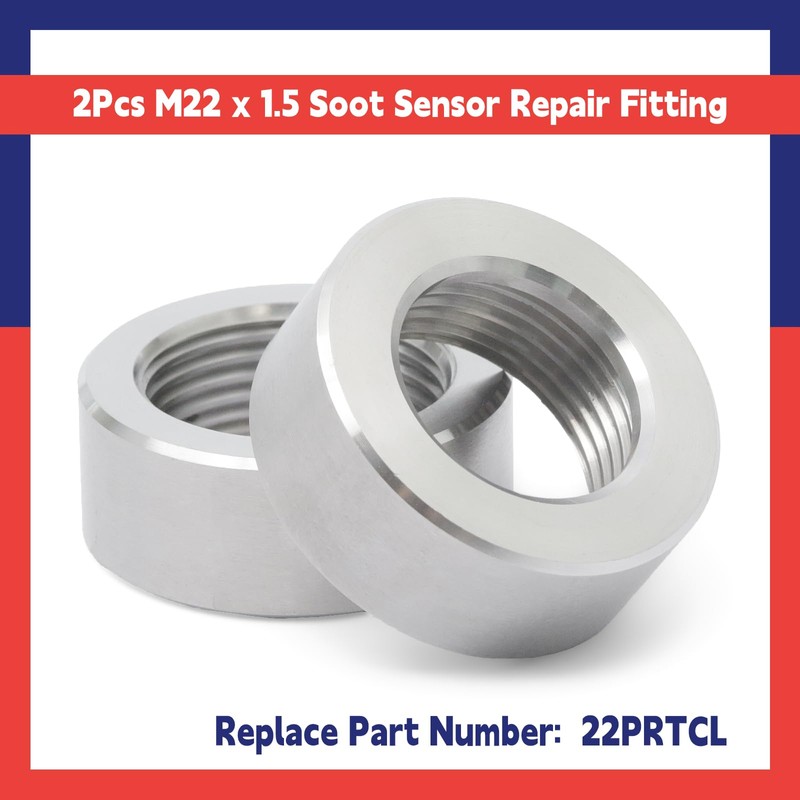 Dusledel 2Pcs 22PRTCL M22 x 1.5 Soot Sensor Repair Fitting