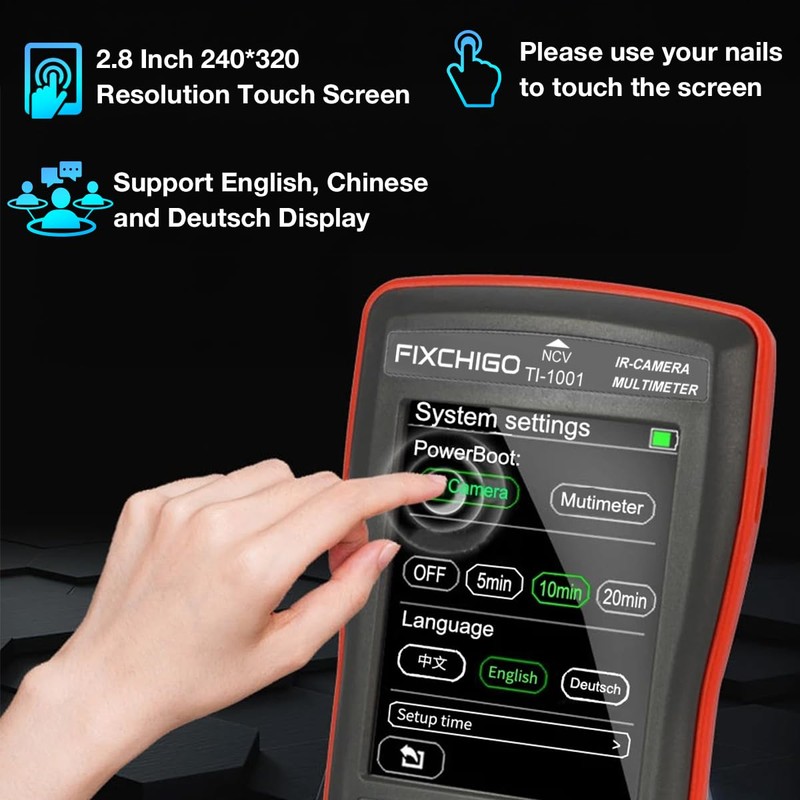 FIXCHIGO 2 in1 Thermal Imaging with 10000 Counts Multimeter Function
