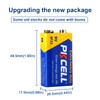 PKCELL 9V Battery Carbon Zinc for Smoke Detectors 6F22 Battery,Ultra