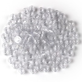 Feleph 1000PCS Transparent Clear Round Plates 1X1 Building Blocks Parts and Pieces Mini Bricks Dots Bulk Studs Accessories Compatible with Major Brand 4073