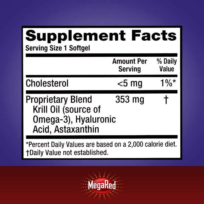 SCHIFF MegaRed Superior Joint Care, Omega-3 Krill Oil+HA+Astaxan