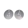 Diameter 1.18 Inches Bigger Hollowed Stainless Steel Number Tags Key