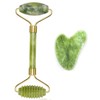 100% Jade Roller Set, Gua Sha Massager, Natural Jade Roller,