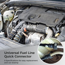 yeesport 24 PCS Assorted Fuel Line Quick Connector Kit, Automobile Fuel Line Replacement Connectors, Car Fuel Line Adapter Set for Convenient Replacement