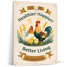Funny Chicken Coop Accessories – Rustic Farmhouse Metal Garden Signs for Outside, Chicken Coop Signs & Funny Metal Signs for Backyard Décor