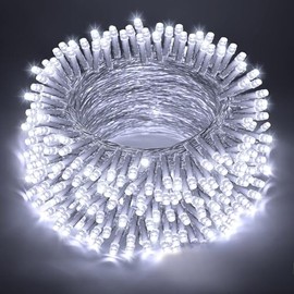 DOSYU Series de Luces Navideñas 700 LEDs Longitud de 35 Metros con Cambio de 8 Efectos de Iluminación (700LEDs 35M, Blanco frio)