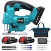 SEESII Cordless Jig Saw 21V, Electric Jigsaw Tool with 2×