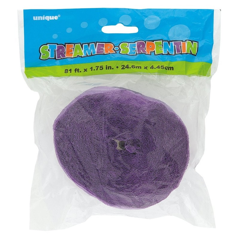 Premium Lavender Crepe Paper Streamer - 81 ft (1 Pc)