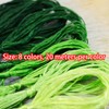 Leliafleury 8Pcs Green Embroidery Threads Cross Stitch Floss Polyester Sewing