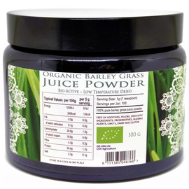 Na'vi Organics Na'vi Organics Raw Barley Grass Juice Powder - Premium Grade, Organic Certified Powder wholefood Supplement, 100 g